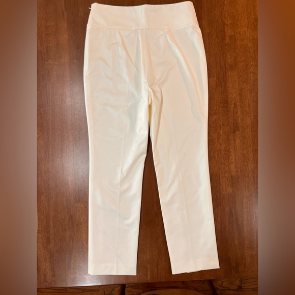 Akris Punto High Waisted Cotton Stretch straight trousers. Size 10 Off White NWT - Picture 3 of 8